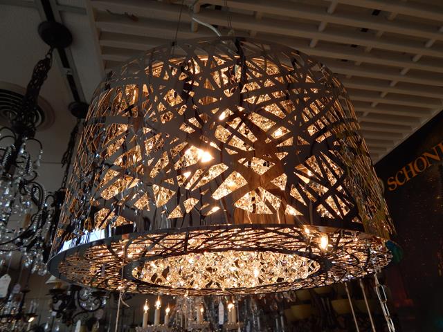 modern-aluminum-glass-basket-chandelier